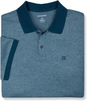 Banana Republic Mens 803392 Regular Fit Pique Mesh Organic Cotton Monogram Polo Shirt