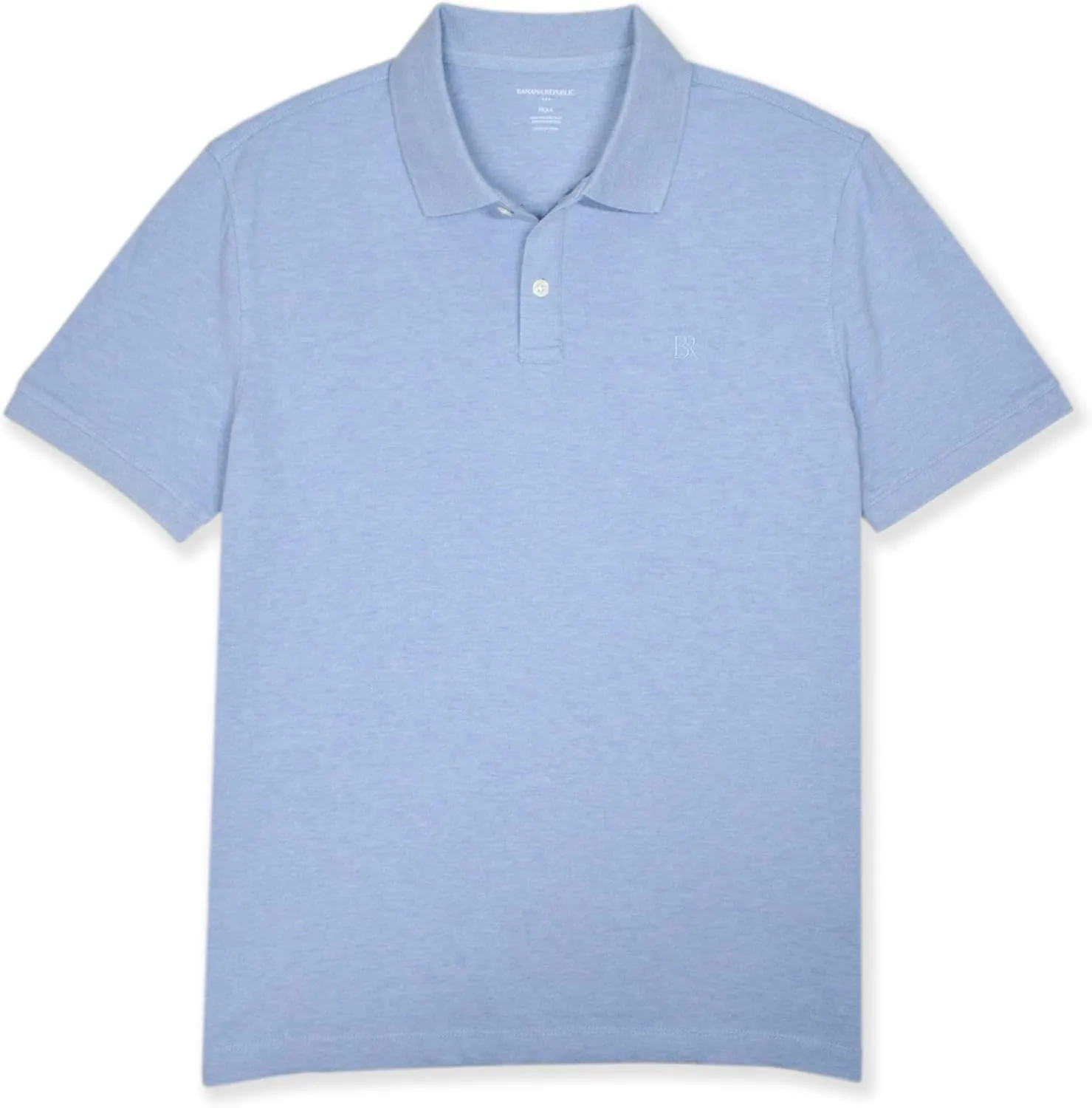 Banana Republic Mens 803392 Regular Fit Pique Mesh Organic Cotton Monogram Polo Shirt