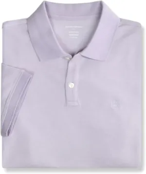 Banana Republic Mens Slim Fit Pique Mesh Organic Cotton Monogram Polo Shirt