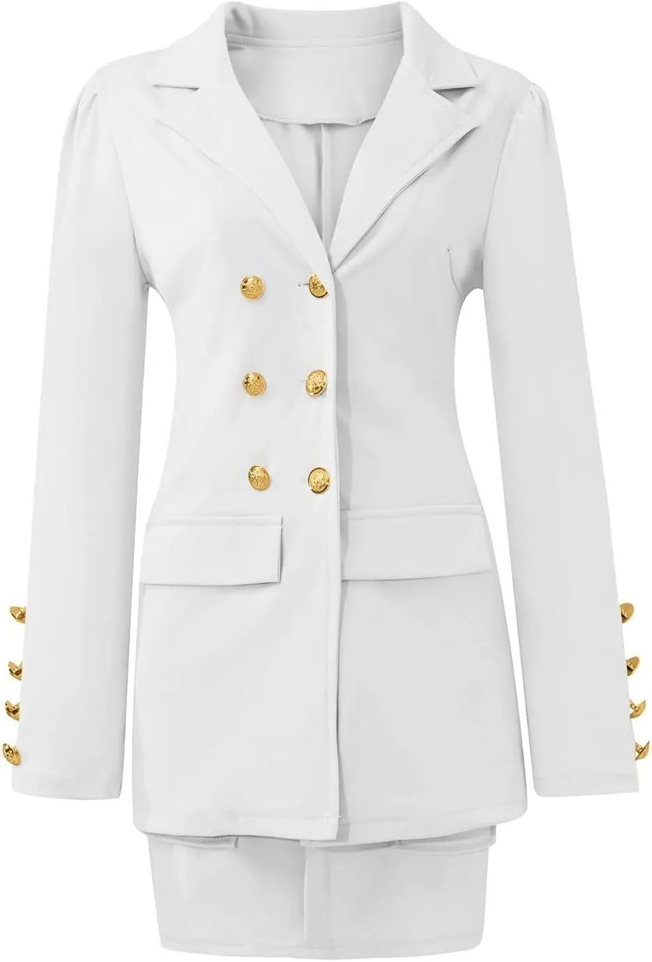 Blazer Sets Women 2 Piece Outfits Elegant Blazers Jackets Long Sleeve Cardigan Coat Pocket Shorts Skirt Suit