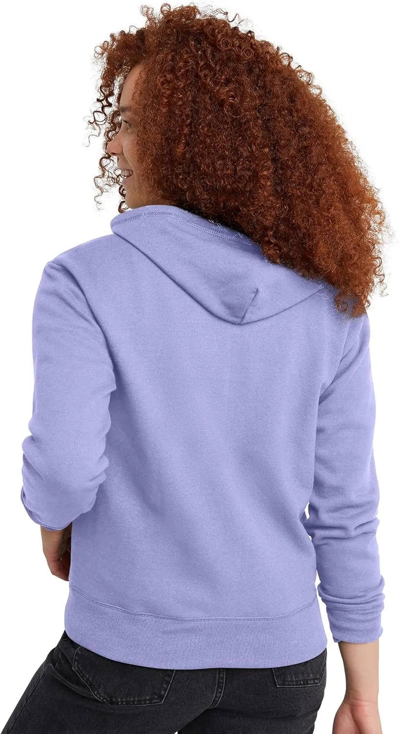 Hanes Women's Hoodie, Ecosmart Fleece Full-zip Hoodie, Zip-up Hooded Sweatshirt
