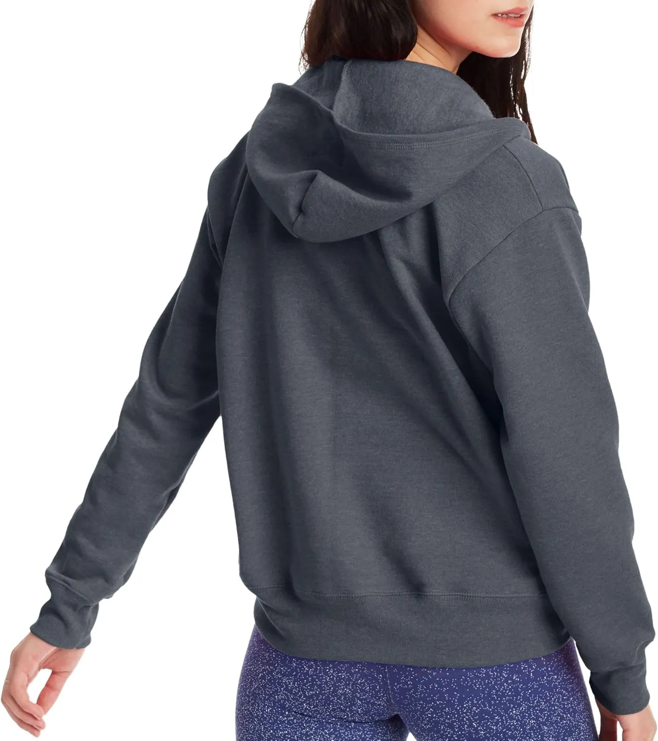 Hanes Women's Hoodie, Ecosmart Fleece Full-zip Hoodie, Zip-up Hooded Sweatshirt