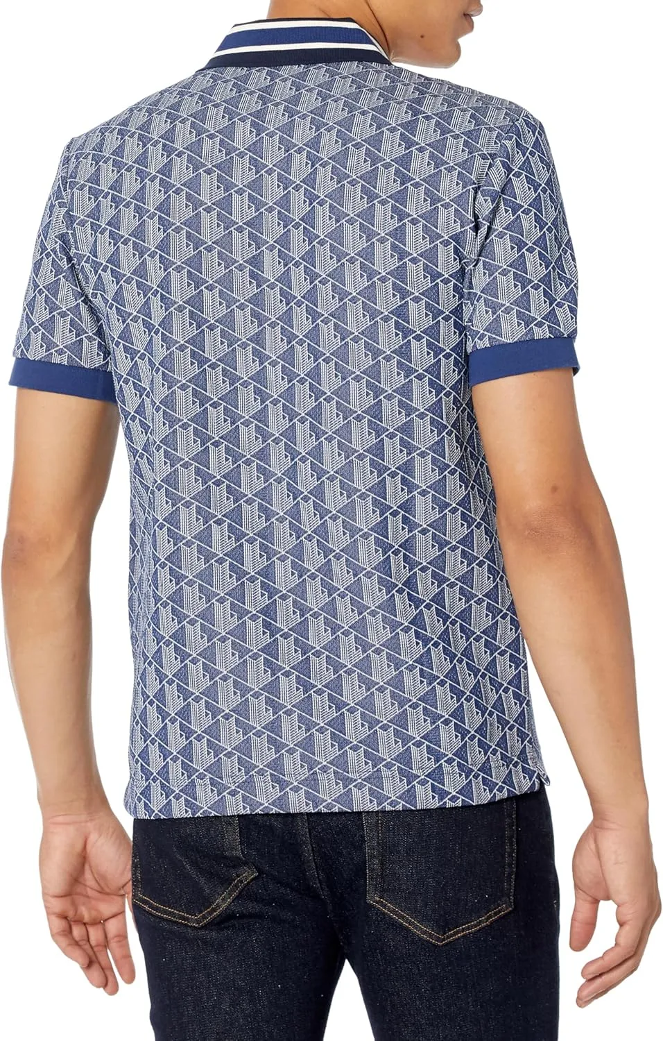 Lacoste Men's Classic Fit Contrast Collar Monogram Polo