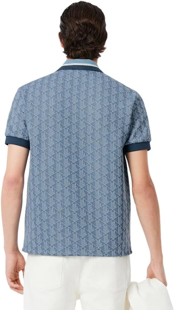 Lacoste Men's Contrast Collar Monogram Polo Shirt