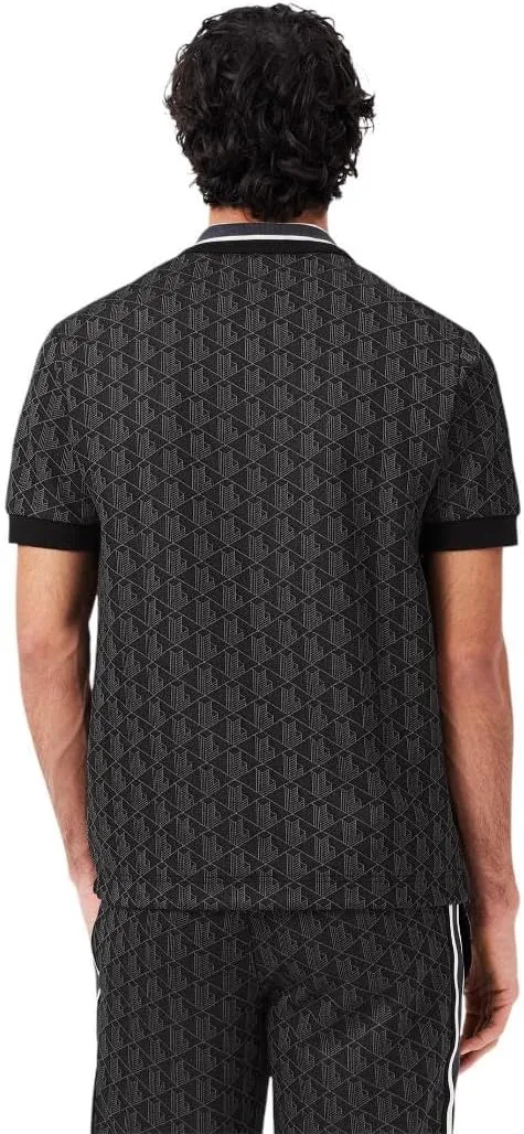 Lacoste Men's Contrast Collar Monogram Polo Shirt