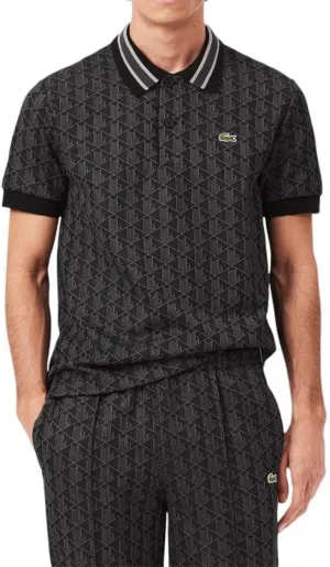 Lacoste Men's Contrast Collar Monogram Polo Shirt