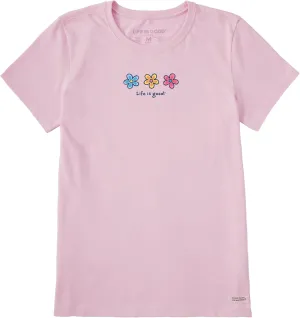 Life is Good Women's Crusher Tee Three Daisies