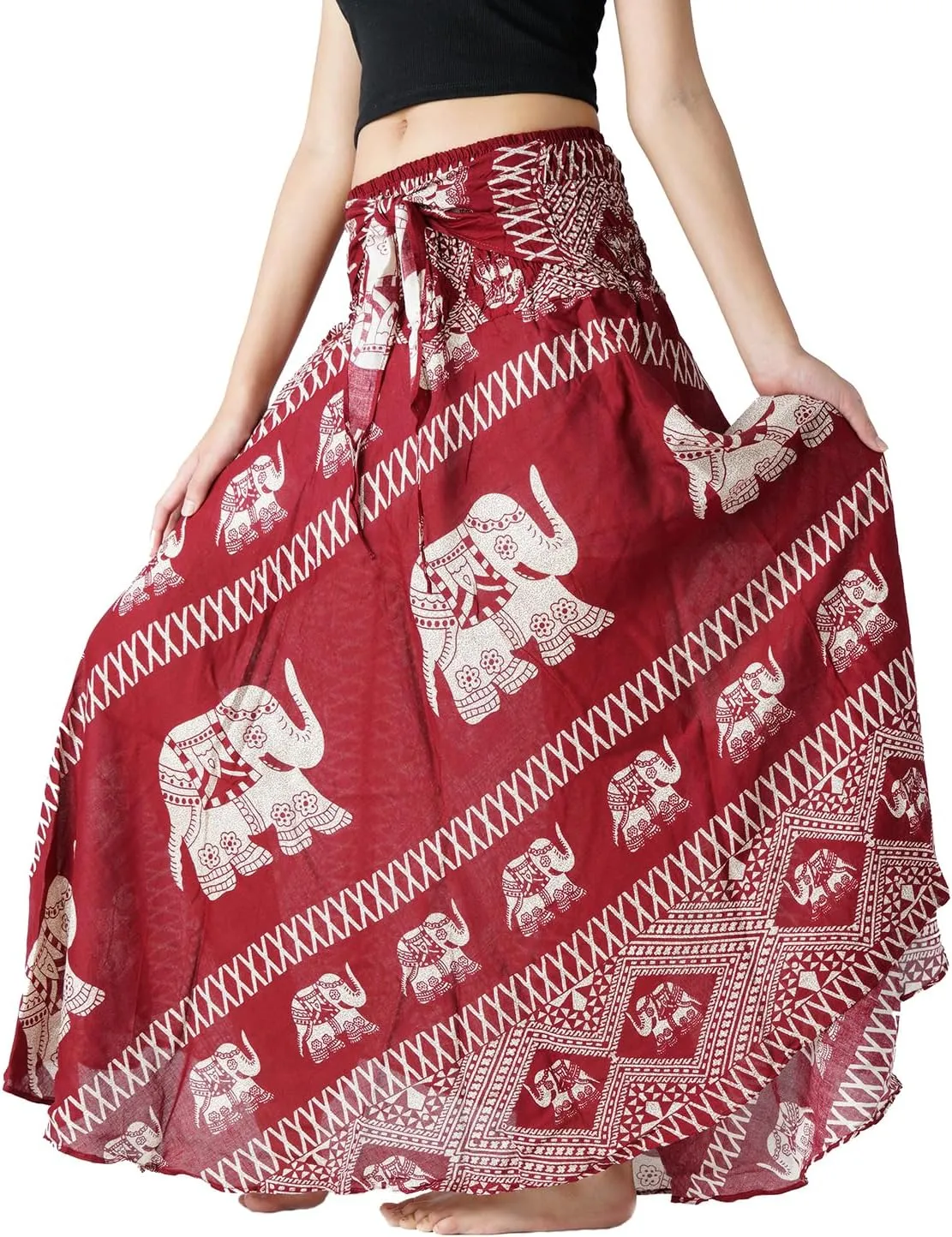 Long Skirts for Women Maxi Boho Skirt Floral Print