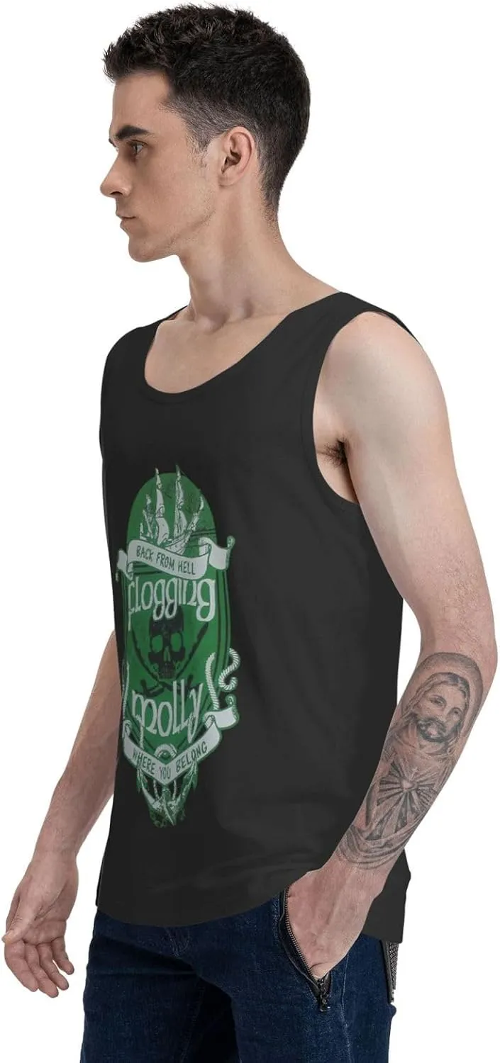 Men Cotton Tank Top Crewneck T Shirt Classic Graphic Tee Shirts Tops
