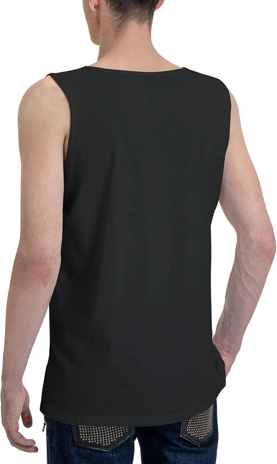 Men Cotton Tank Top Crewneck T Shirt Classic Graphic Tee Shirts Tops
