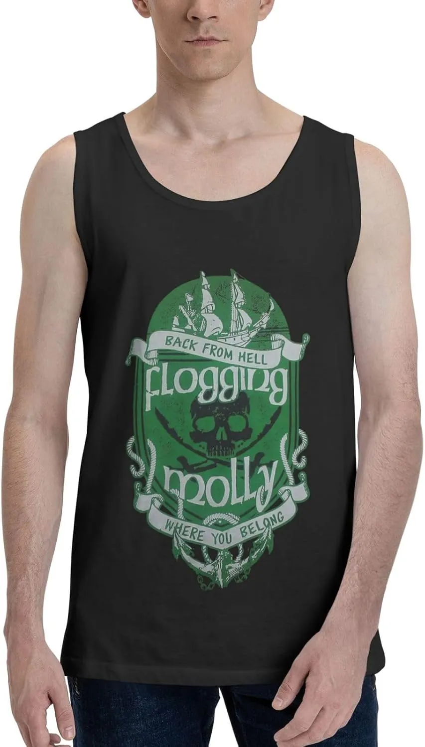 Men Cotton Tank Top Crewneck T Shirt Classic Graphic Tee Shirts Tops