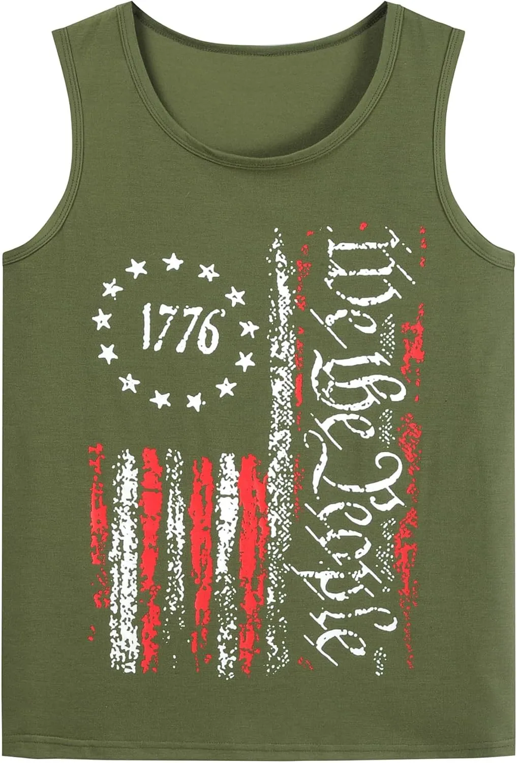 Men's American Flag Tank Tops 1776 4th of July Shirts Casual Sleeveless Gym Workout Tanks USA Flag Patriotic T-Shirts