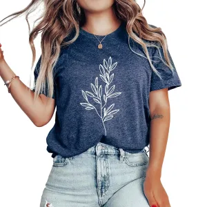 Nature Tree Branch Gardening Shirts for Women Plant Lover T Shirt Cute Gardener Tshirt Garden Graphic Tees Gardening Gifts Tops