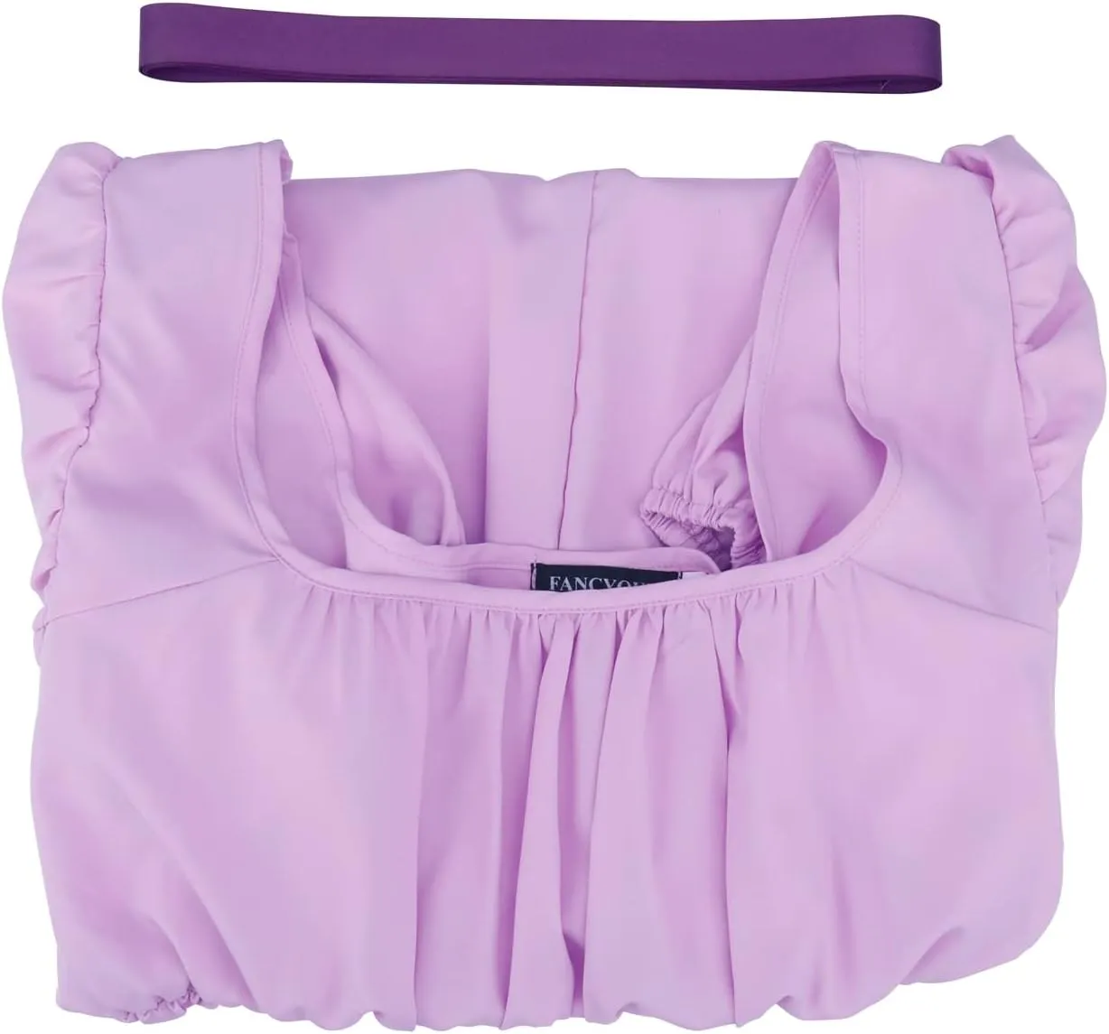 Regency Dresses for Women with Satin Sash Ruffled Puff Sleeve Empire Waist Dress Gown