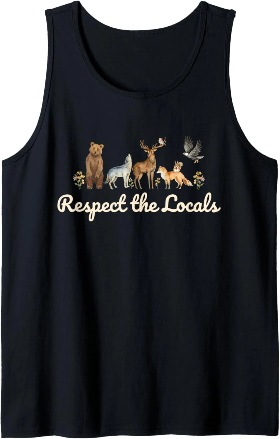 Respect the Locals Wildlife Nature, Sustainable Conservation Tank Top