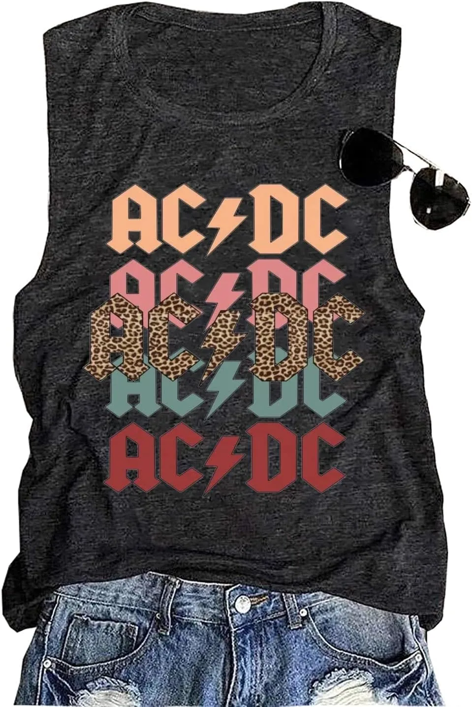 Rock N' Roll Institute Tank Top for Women Retro Country Music Shirt Rock Concert Band Tees Cool Graphic Sleeveless Top