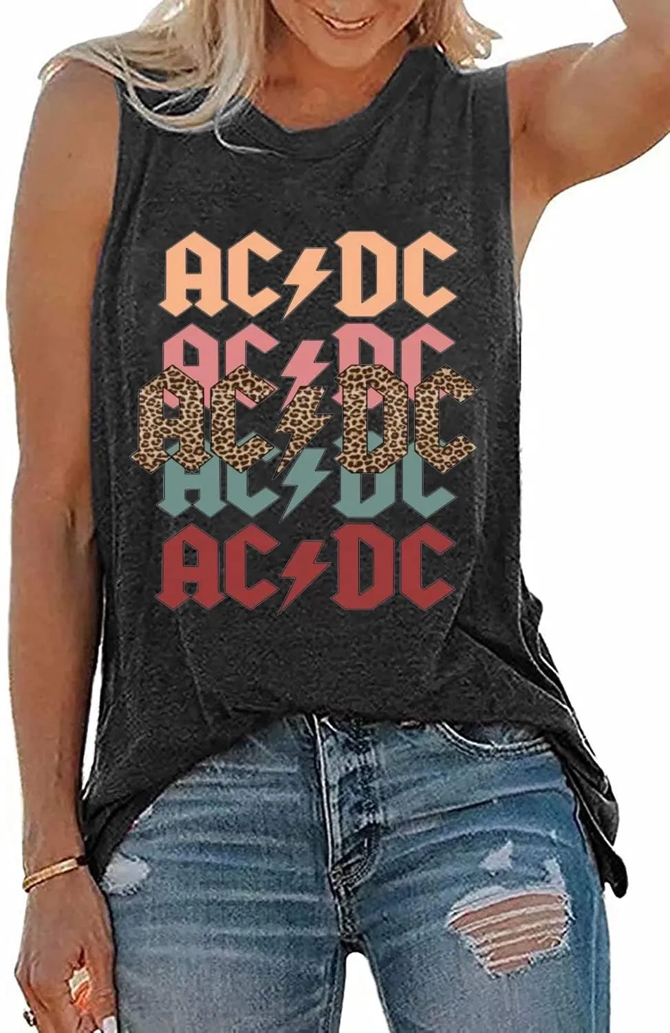 Rock N' Roll Institute Tank Top for Women Retro Country Music Shirt Rock Concert Band Tees Cool Graphic Sleeveless Top
