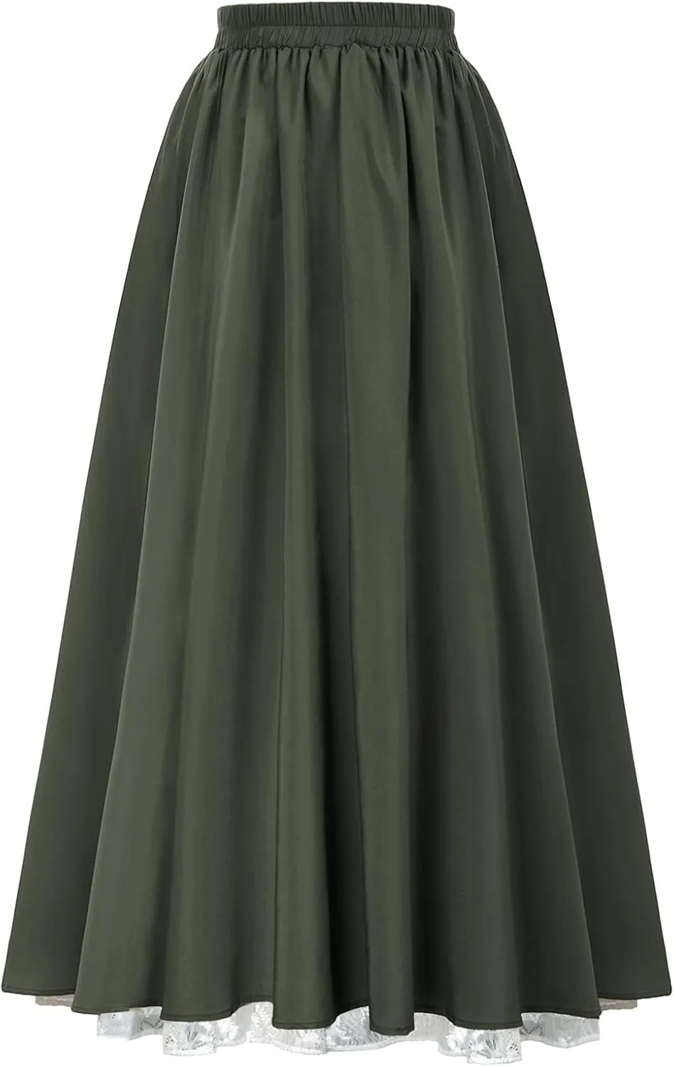 Scarlet Darkness Maxi Long Skirt for Women Double Layered Renaissance Skirts