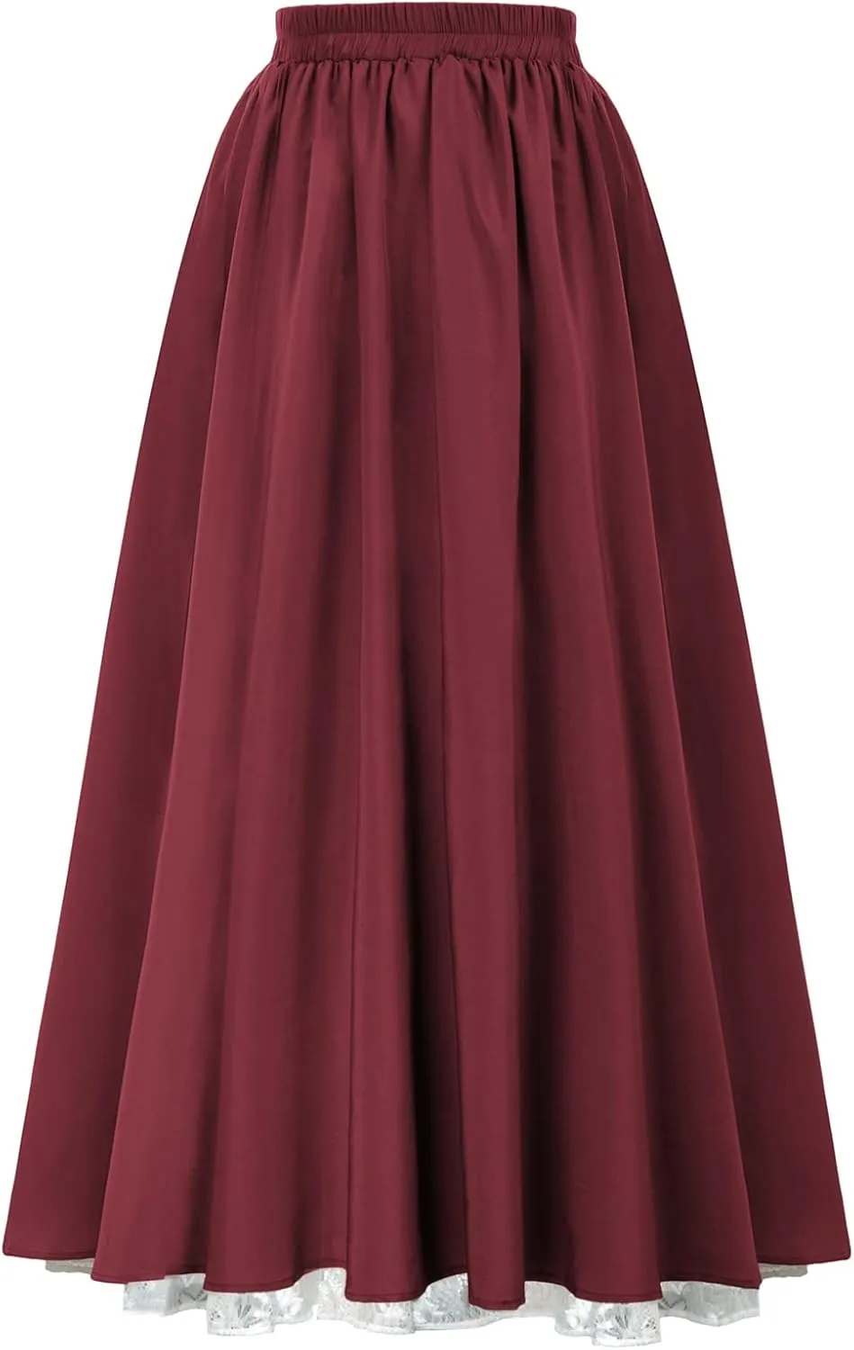 Scarlet Darkness Maxi Long Skirt for Women Double Layered Renaissance Skirts