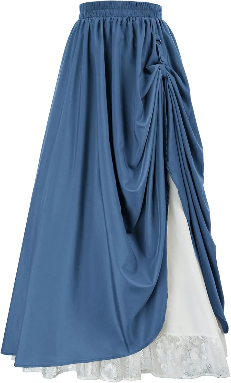 Scarlet Darkness Maxi Long Skirt for Women Double Layered Renaissance Skirts