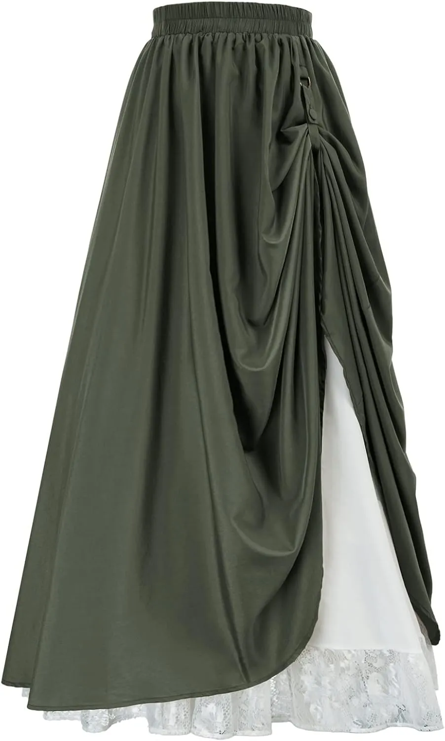 Scarlet Darkness Maxi Long Skirt for Women Double Layered Renaissance Skirts