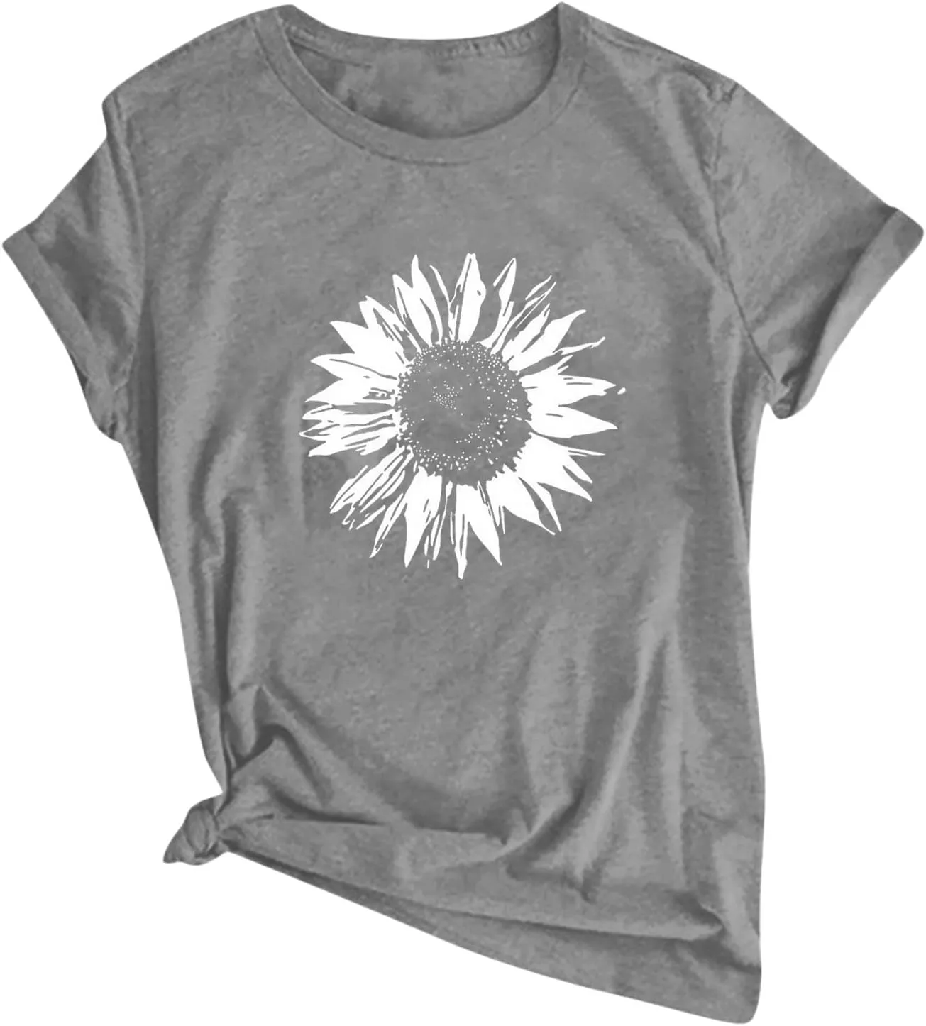 Sunflower Shirts Women Sunflower Printed Tee Shirts Inspirational Tees Shirt Vintage Casual Short Sleeve Tops