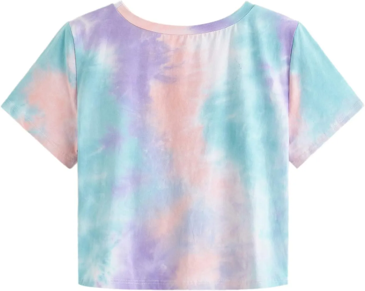 SweatyRocks Women's Casual Twist Front Short Sleeve Crop Top T-Shirt
