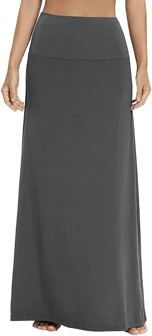 Sweet Hearts Maxi Skirt for Women- Comfy Foldover High Waist Long Flare A-Line Skirt Maxi Dress XS-3X Made in USA