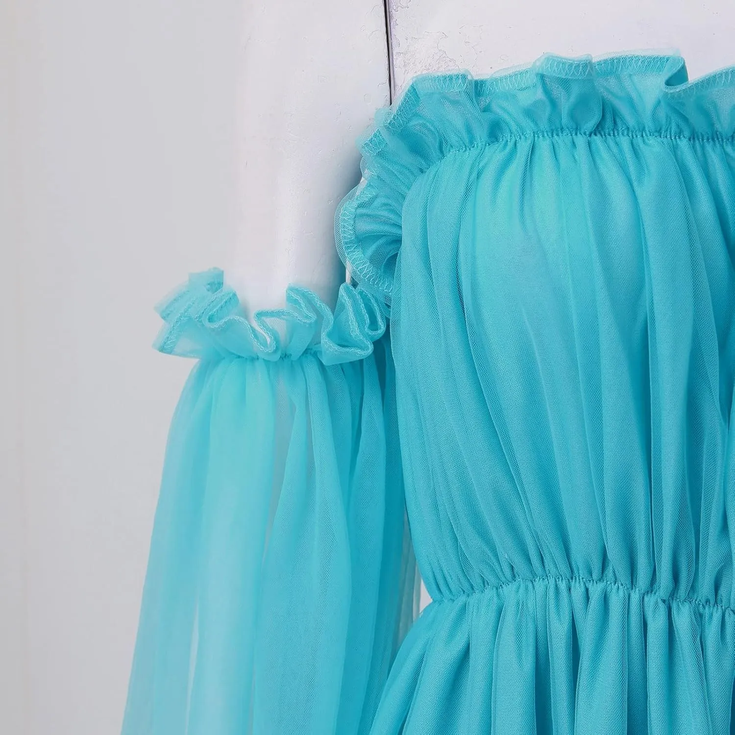 Tulle Dress Women Short Puffy Prom Dress Strapless Mesh Birthday Fairy Dresses Ruffle Cocktail Party Poofy Gown