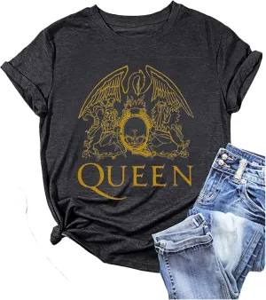 Vintage Rock Band Shirts Graphic Tees Women Country Music Concert Outfit Short Sleeve Tops