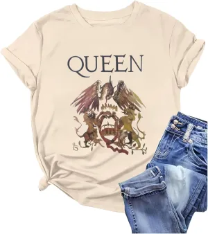 Vintage Rock Band Shirts Graphic Tees Women Country Music Concert Outfit Short Sleeve Tops