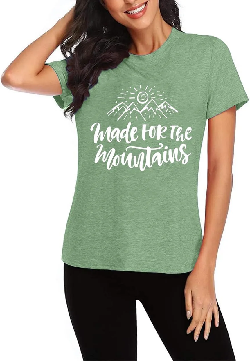 Women Hiking Camping Outdoor Tank Top Summer Mountain Nature Funny Graphic Print Round Neck Workout Athletic Sleeveless Tops