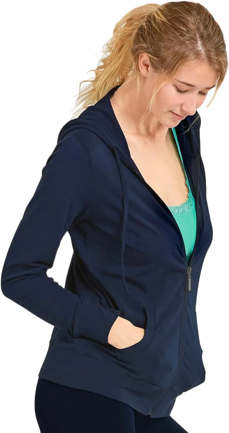 Women's Thin Cotton Zip Up Hoodie Jacket
