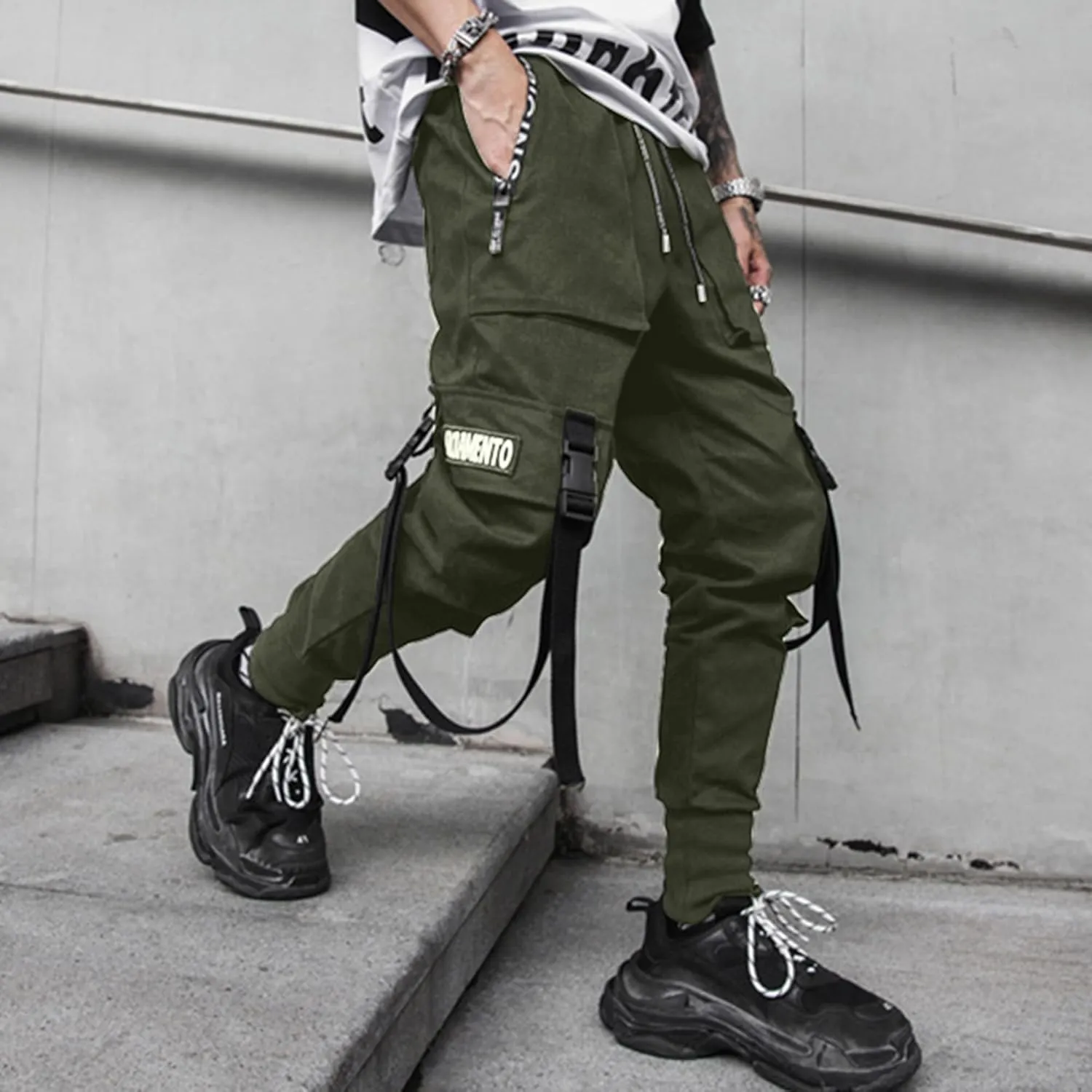 XYXIONGMAO Men's Jogger Pants Techwear Hip Hop Harem Pants Streetwear Tactical Track Pants