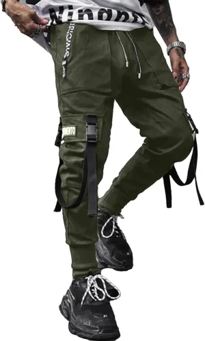XYXIONGMAO Men's Jogger Pants Techwear Hip Hop Harem Pants Streetwear Tactical Track Pants