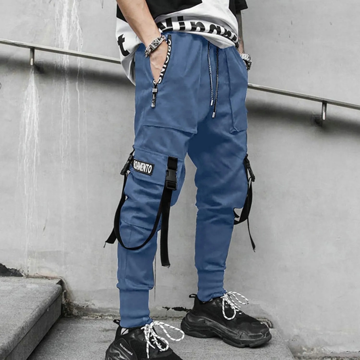 XYXIONGMAO Men's Jogger Pants Techwear Hip Hop Harem Pants Streetwear Tactical Track Pants
